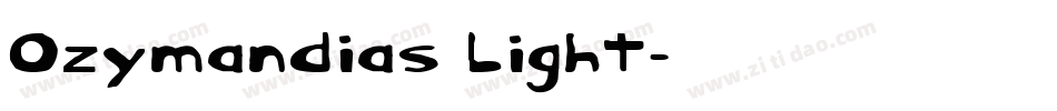 Ozymandias Light字体转换